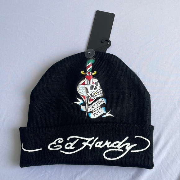 Ed Hardy Accessories - Ed Hardy Toque NWT Skull